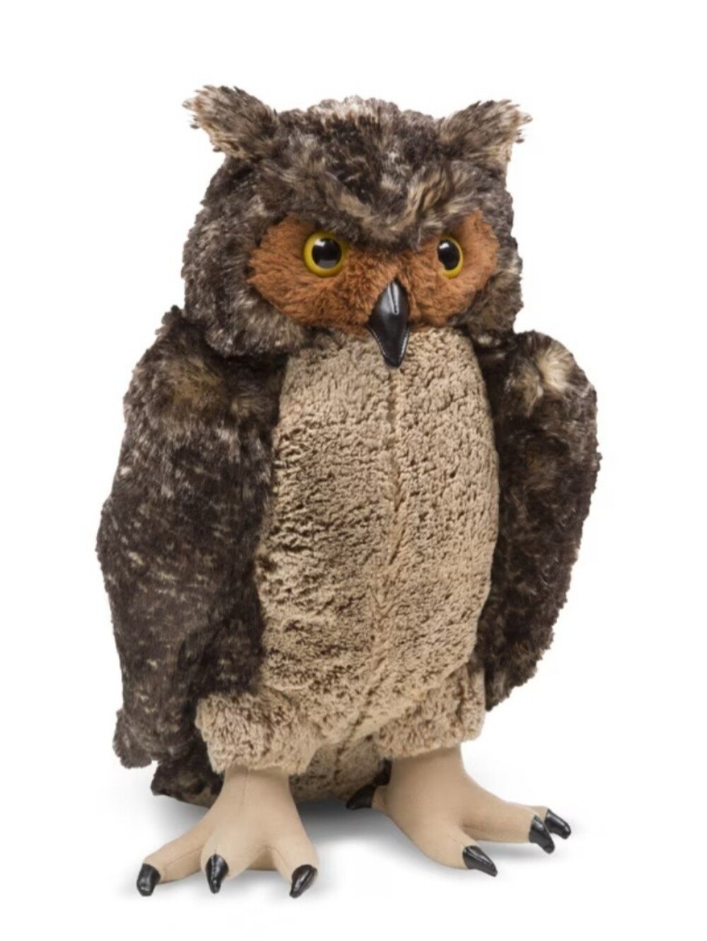 NWT MELISSA & DOUG PLUSH GIANT OWL LIFELIKE STUFFED ANIMAL 17"